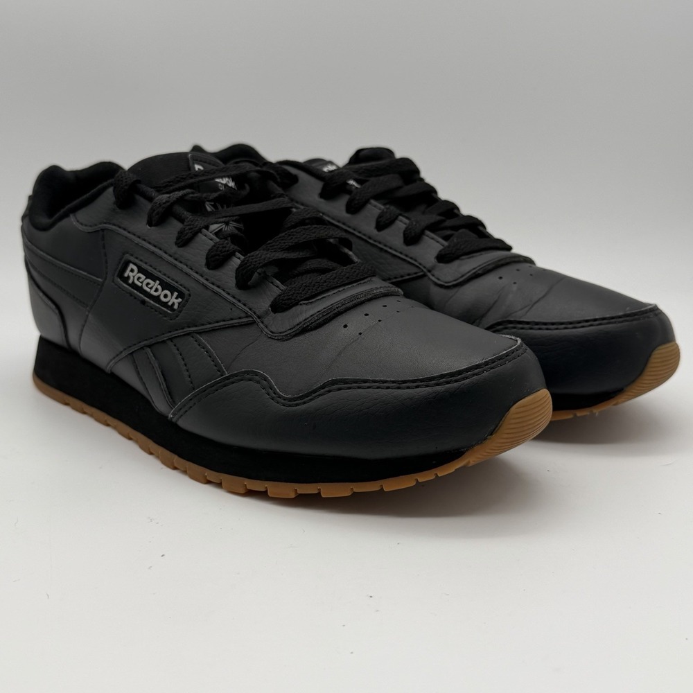 Reebok Classic Mens Size 10 Black Leather Sneakers Gum Sole Retro Low Top CM9941